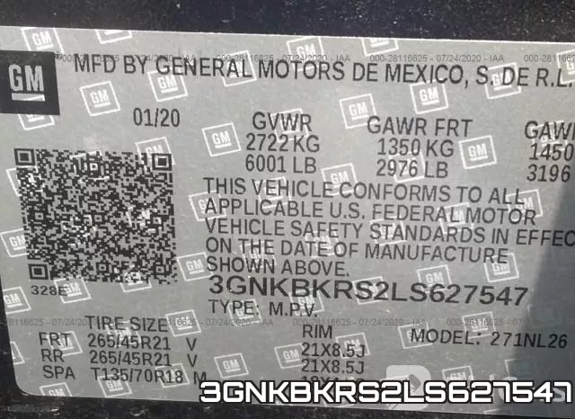 3GNKBKRS2LS627547 фото 10