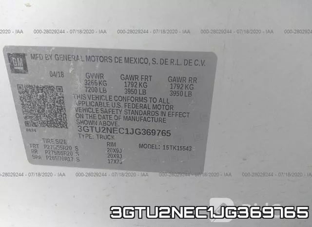 3GTU2NEC1JG369765 фото 10