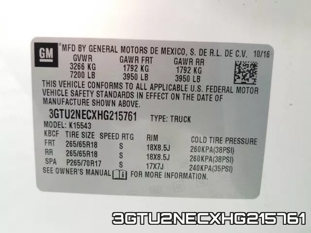 3GTU2NECXHG215761 фото 2