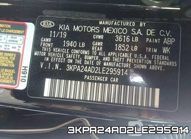3KPA24AD2LE295914 фото 10