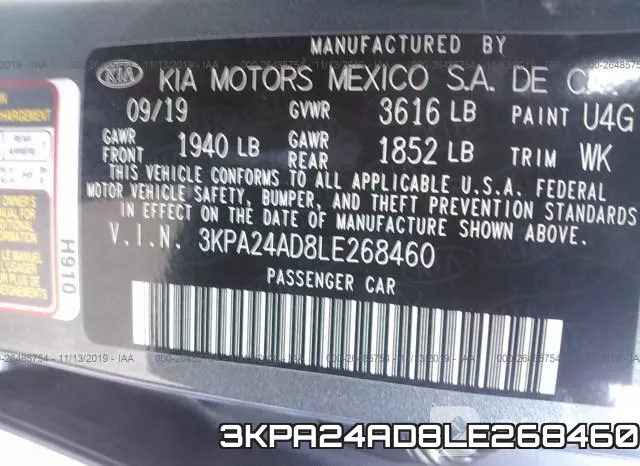 3KPA24AD8LE268460 фото 10
