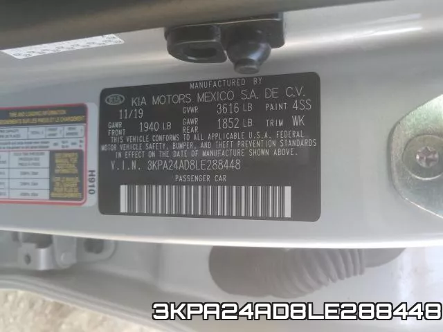 3KPA24AD8LE288448 фото 2