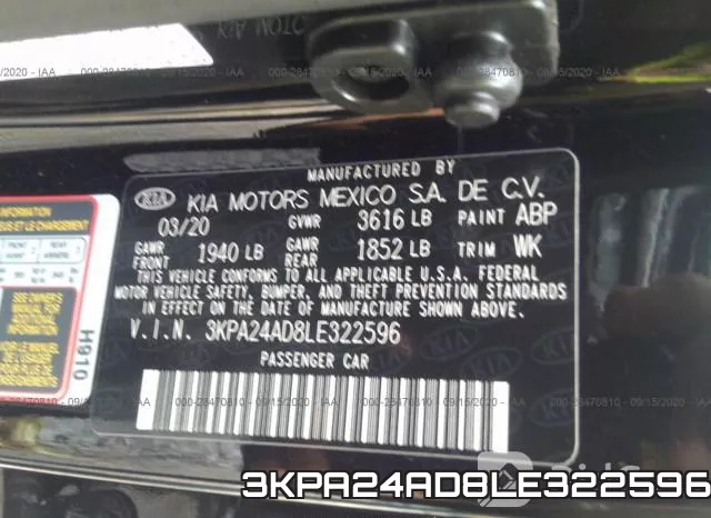 3KPA24AD8LE322596 фото 10