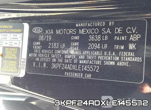 3KPF24ADXLE145572 фото 10