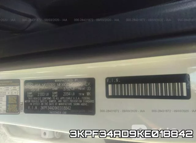 3KPF34AD9KE018842 фото 10