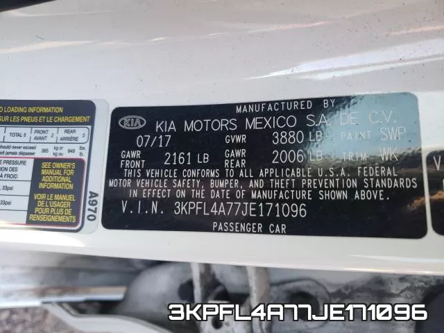 3KPFL4A77JE171096 фото 2
