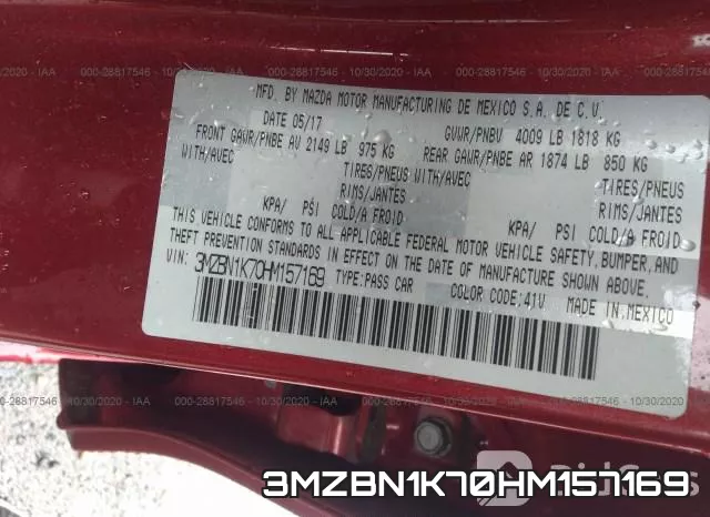 3MZBN1K70HM157169 фото 10
