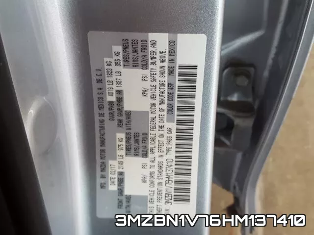 3MZBN1V76HM137410 фото 2