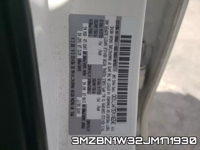 3MZBN1W32JM171930 фото 2