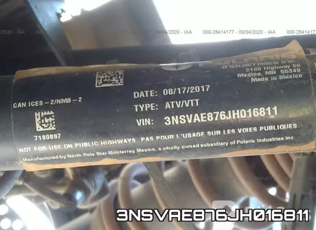 3NSVAE876JH016811 фото 2