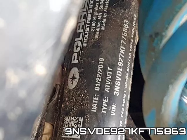 3NSVDE927KF775863 фото 2