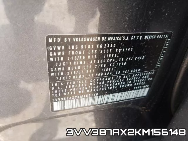 3VV3B7AX2KM156148 фото 2