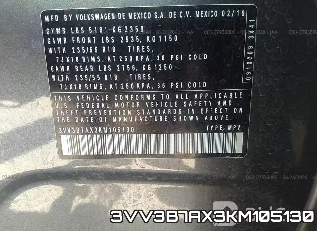 3VV3B7AX3KM105130 фото 10