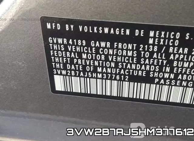 3VW2B7AJ5HM377612 фото 10