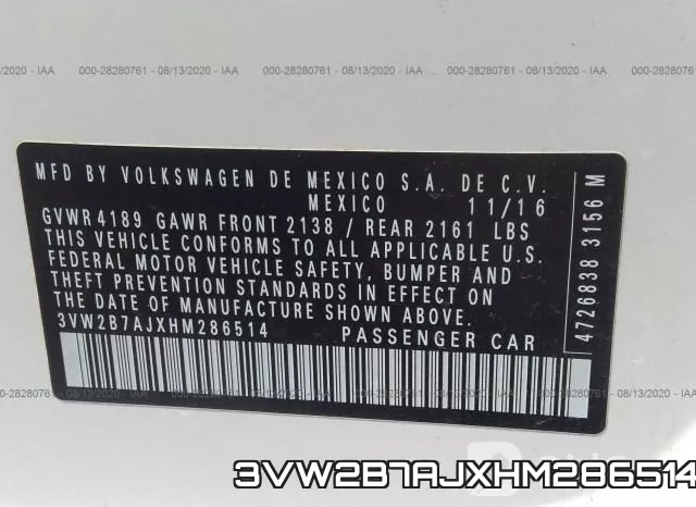 3VW2B7AJXHM286514 фото 10
