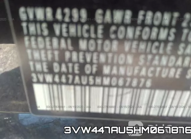 3VW447AU5HM067876 фото 10