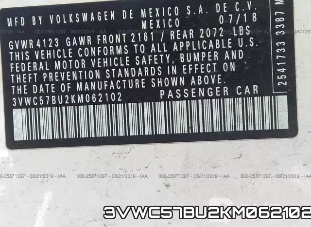 3VWC57BU2KM062102 фото 10