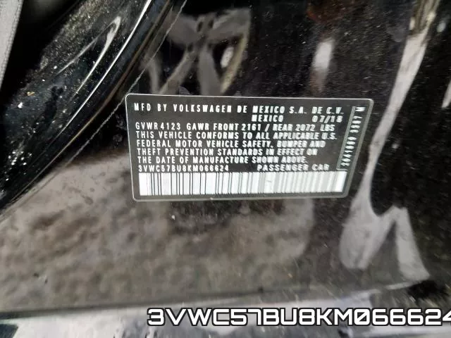 3VWC57BU8KM066624 фото 2