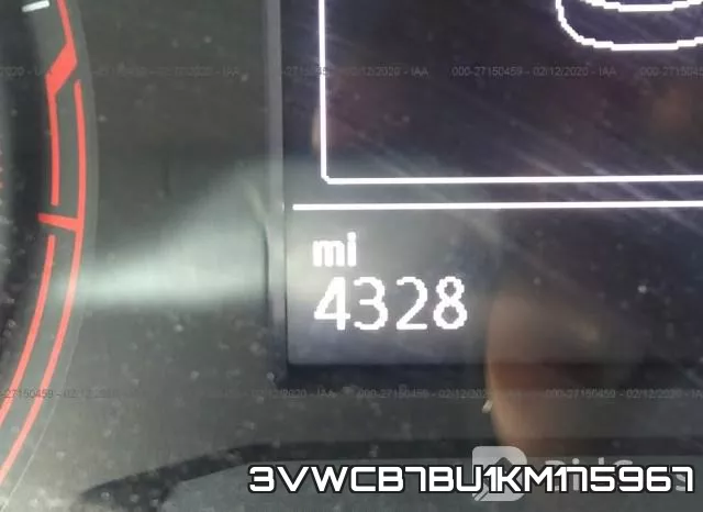 3VWCB7BU1KM175967 фото 8