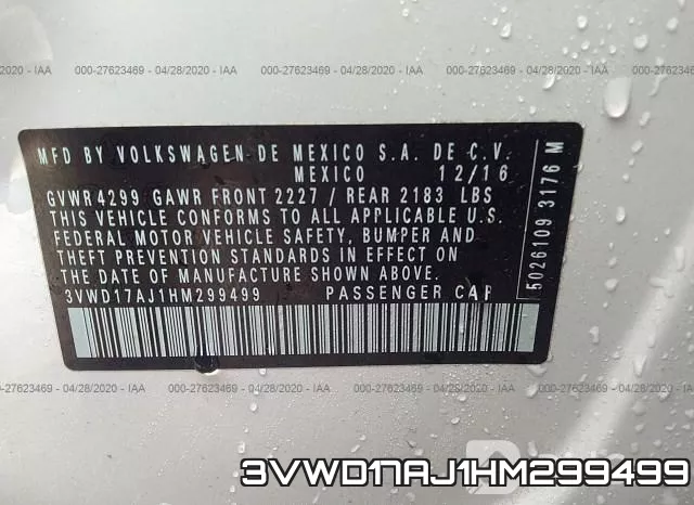 3VWD17AJ1HM299499 фото 10