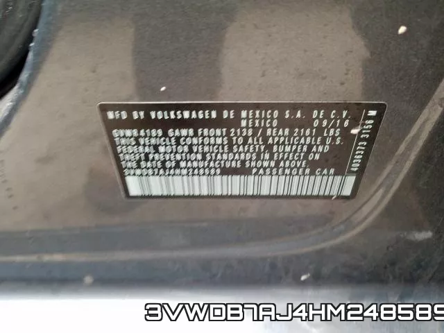 3VWDB7AJ4HM248589 фото 2