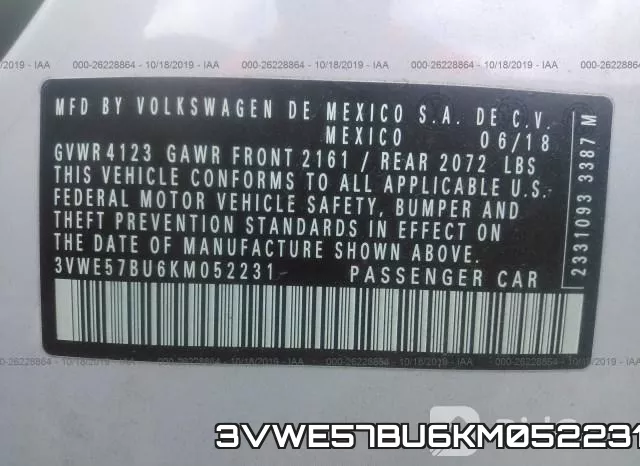 3VWE57BU6KM052231 фото 10