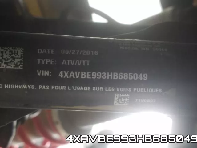 4XAVBE993HB685049 фото 2