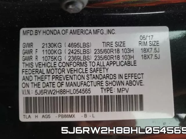 5J6RW2H88HL054565 фото 2