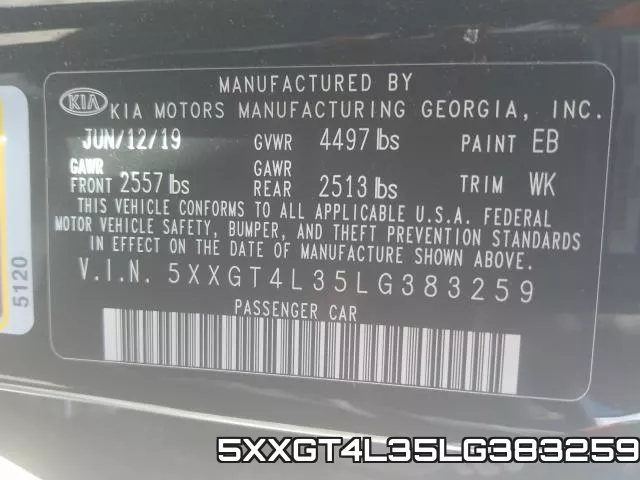 5XXGT4L35LG383259 фото 2