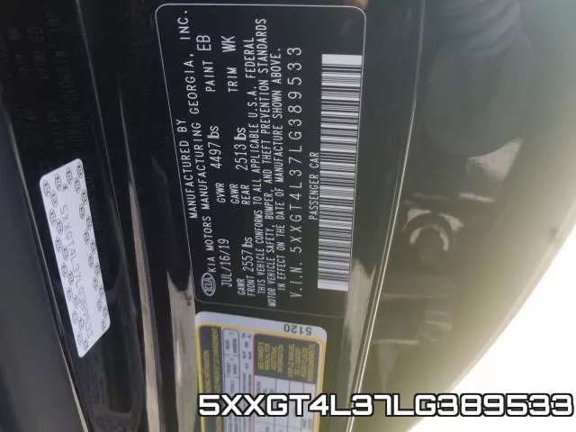 5XXGT4L37LG389533 фото 2