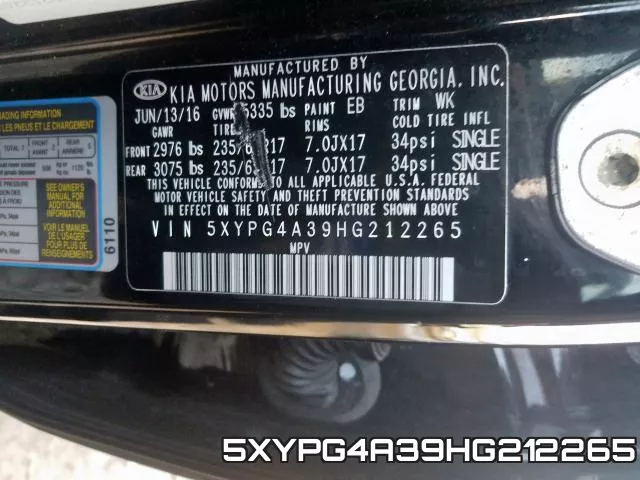 5XYPG4A39HG212265 фото 2