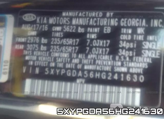 5XYPGDA56HG241630 фото 10
