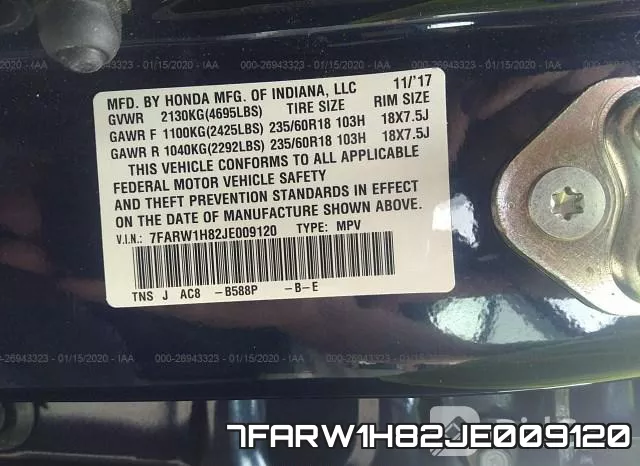7FARW1H82JE009120 фото 9
