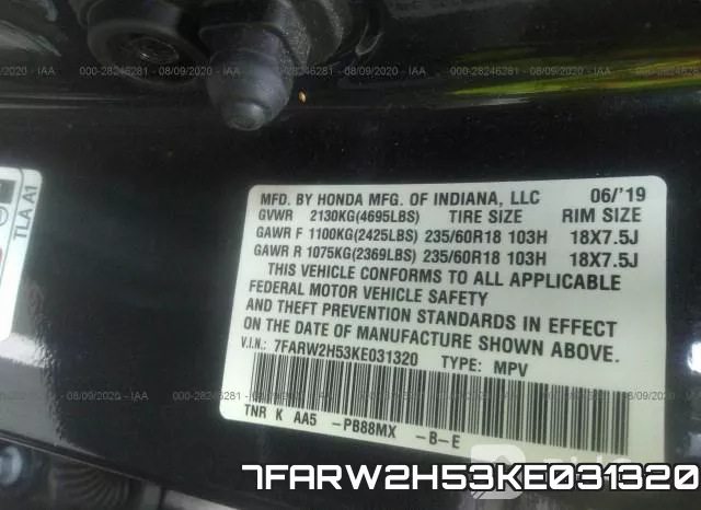 7FARW2H53KE031320 фото 10
