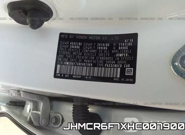 JHMCR6F7XHC007900 фото 10