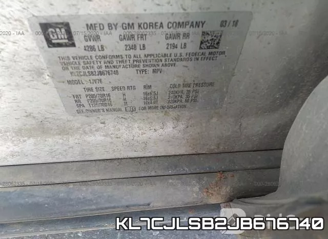 KL7CJLSB2JB676740 фото 9