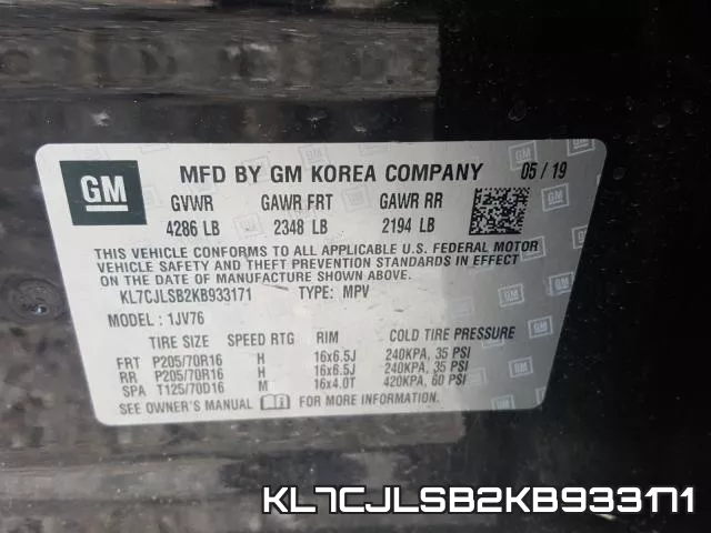 KL7CJLSB2KB933171 фото 2