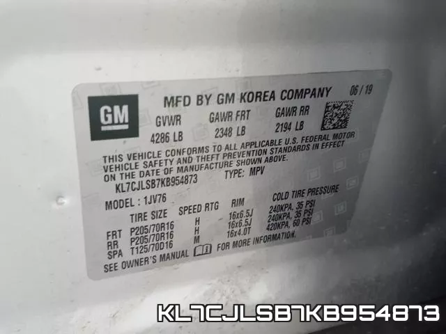 KL7CJLSB7KB954873 фото 2