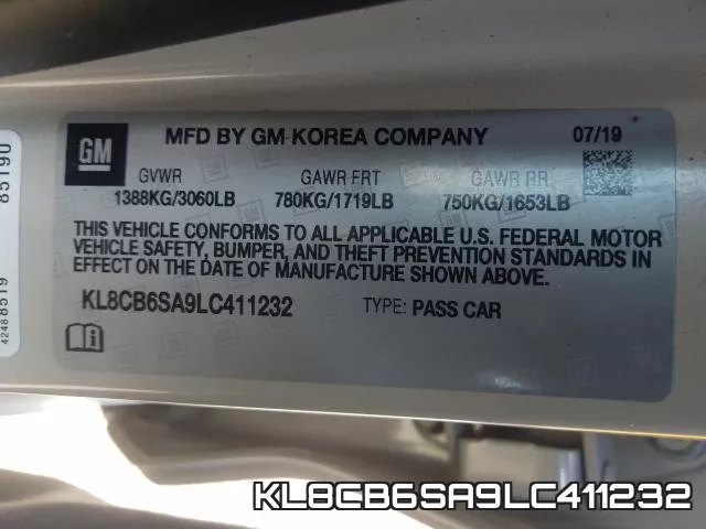 KL8CB6SA9LC411232 фото 2