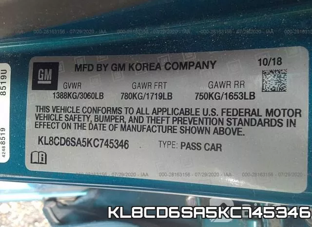 KL8CD6SA5KC745346 фото 10