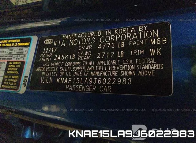 KNAE15LA9J6022983 фото 10