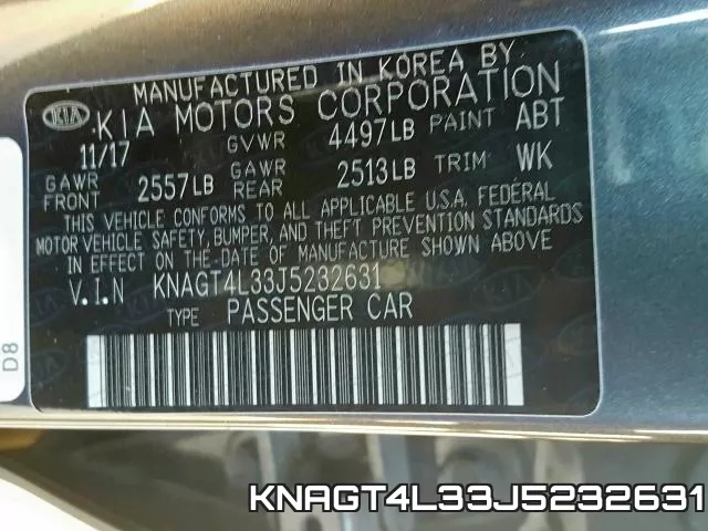 KNAGT4L33J5232631 фото 2