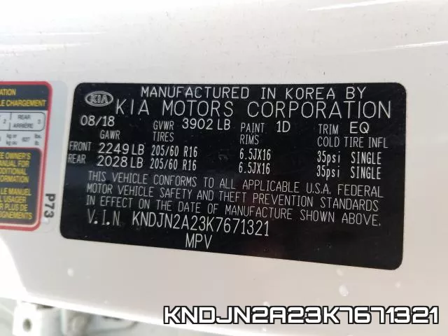KNDJN2A23K7671321 фото 2