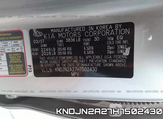 KNDJN2A27H7502430 фото 10