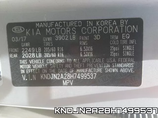 KNDJN2A28H7499537 фото 2