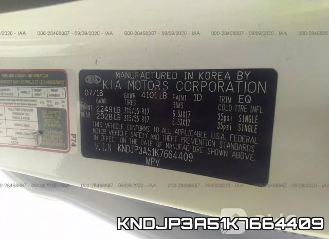 KNDJP3A51K7664409 фото 10