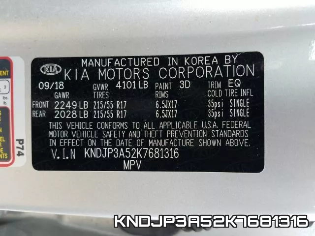 KNDJP3A52K7681316 фото 2