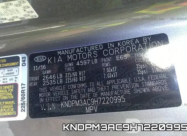 KNDPM3AC9H7220995 фото 10
