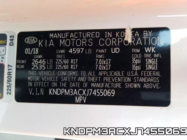 KNDPM3ACXJ7455069 фото 2
