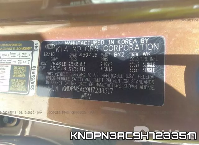 KNDPN3AC9H7233517 фото 10